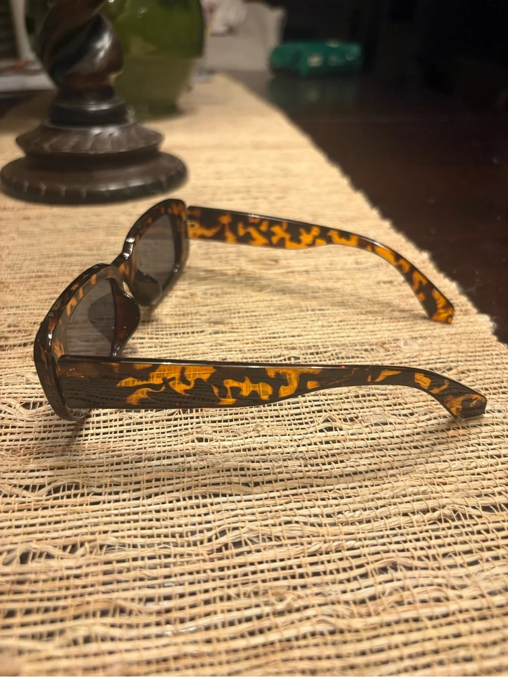 Tortoiseshell Rectangle Sunglasses